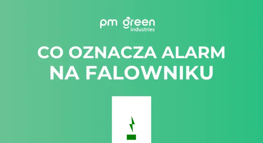 Co oznacza alarm na falowniku? Ikona błyskawicy symbolizuje problem.