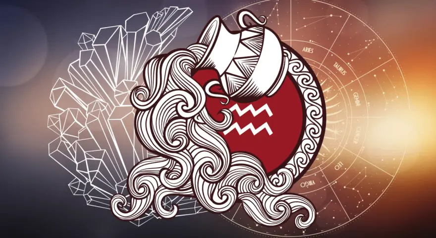 Symbol Wodnika z gwiazdozbiorami. Czy wodniki są zazdrosne? Ten znak zodiaku symbolizuje wodę i niezależność.