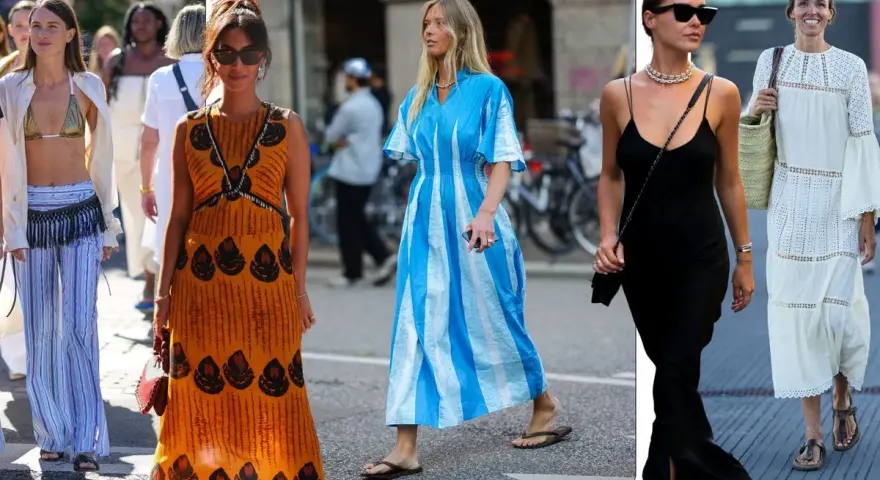 Modelos lucen vestidos y atuendos playeros, perfectos para casual looks para ir a la playa.
