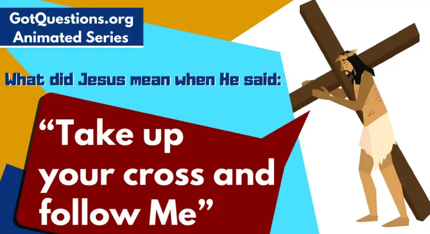 Jesus carrying His cross, illustrating what it means to take up your cross and follow Him.