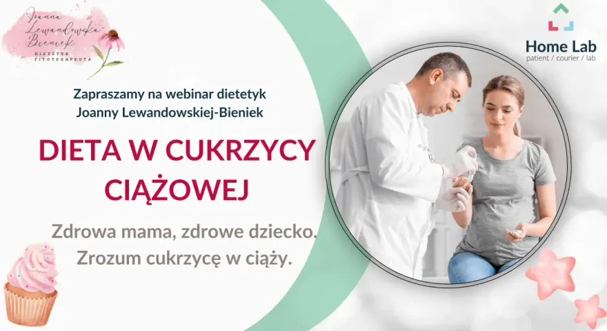 Webinar o diecie w cukrzycy ciążowej. Lekarz bada ciężarną, która zmaga się z cukrzycą w ciąży. Zdrowa mama, zdrowe dziecko.