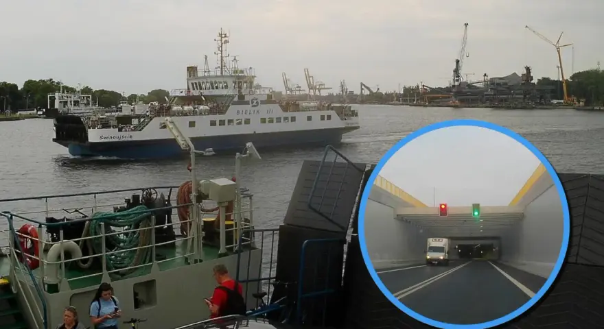 Ile aut na promach w Świnoujściu? Bielik i Karsibór po tunelu