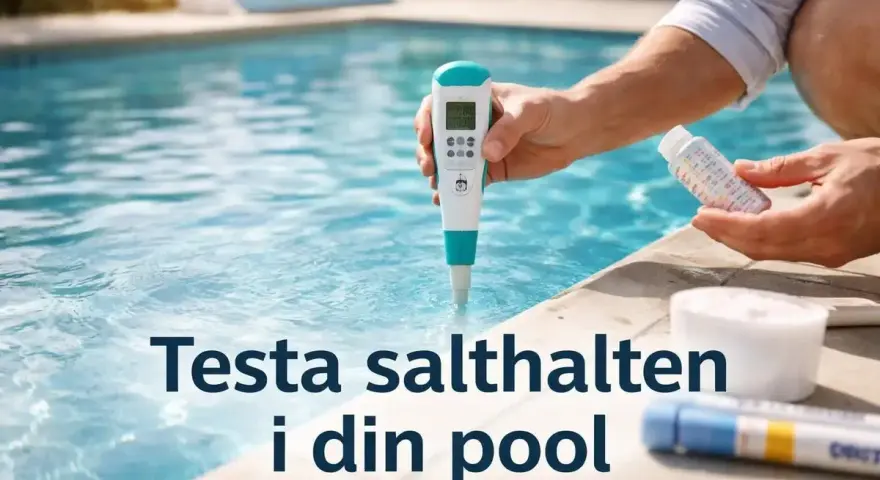 Testa salthalten i din saltvatten pool med en digital mätare.
