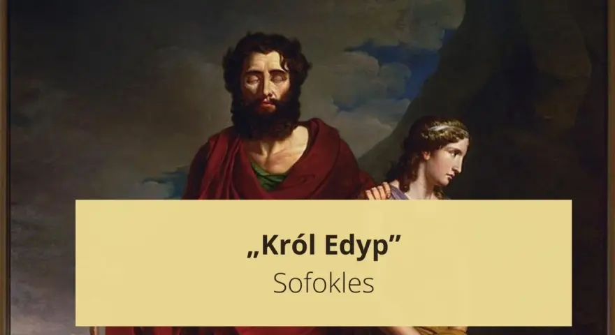 Mit o Edypie streszczenie: malowidło przedstawia Edypa i Antygonę.