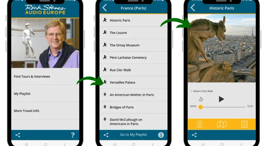 Explore Paris with Rick Steves audio tours. Select from Historic Paris, The Louvre, and more.
