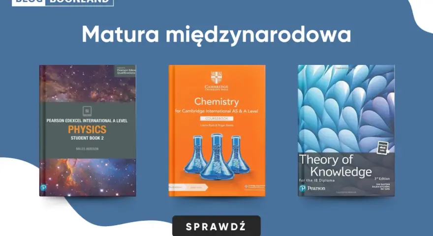 Książki do przygotowania do matury międzynarodowej: Physics, Chemistry, Theory of Knowledge.