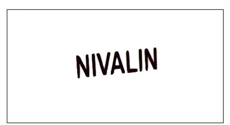 Nivalin - napis w kolorze czarnym na białym tle.