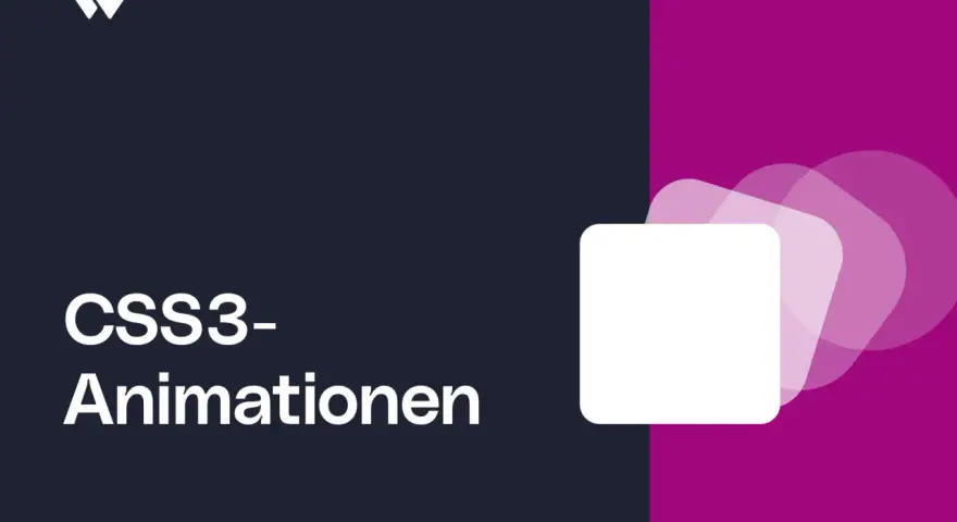 CSS3-Animationen: Ein weißes Quadrat mit abgerundeten Ecken auf einem lila Hintergrund, das die Dynamik von angular animations zeigt.