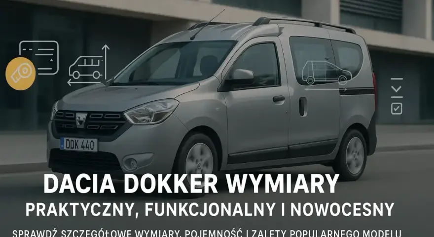 Srebrny Dacia Dokker, praktyczny i funkcjonalny. Sprawdź szczegółowe wymiary paki tego popularnego modelu.