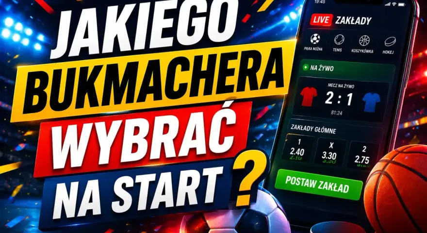 Jakiego bukmachera wybrać na start? Aplikacja mobilna z zakładami na żywo, piłką nożną i koszykówką.