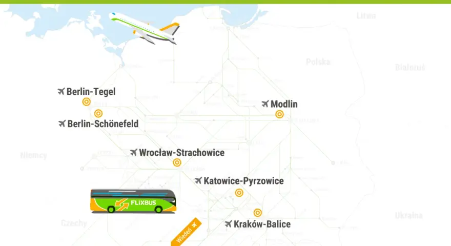 Flixbus Katowice: Gdzie są przystanki? Sądowa i Lotnisko KTW