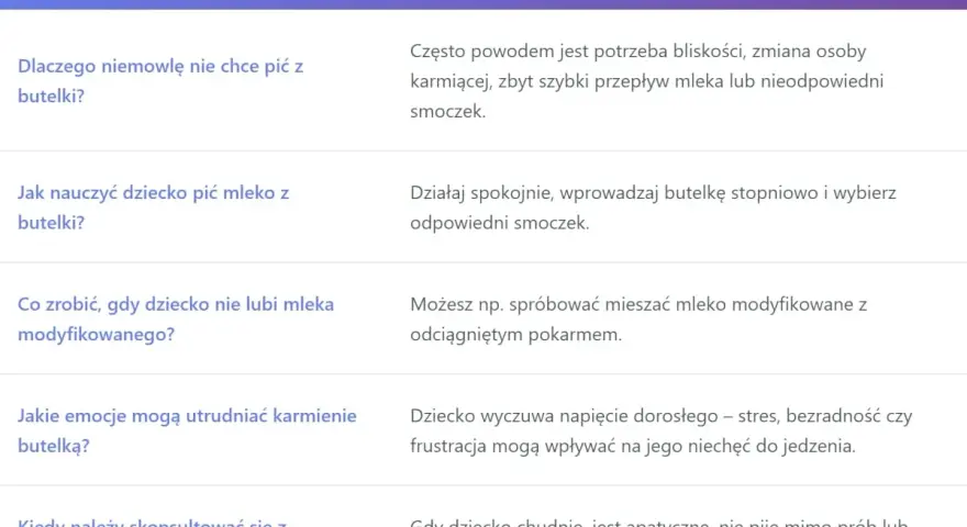 Jak nauczyć dziecko pić mleko z butelki? Spokojnie wprowadzaj butelkę i dobierz odpowiedni smoczek.