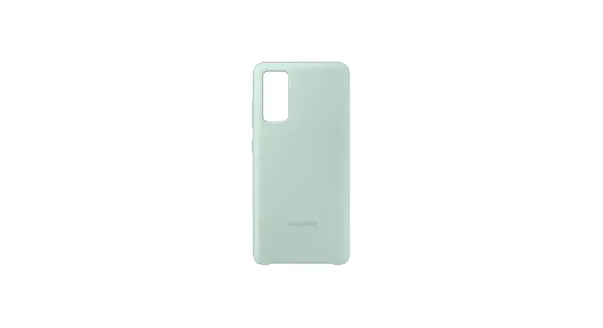 Jasnoszara obudowa na telefon Samsung Galaxy S20 FE z wycięciem na aparat.