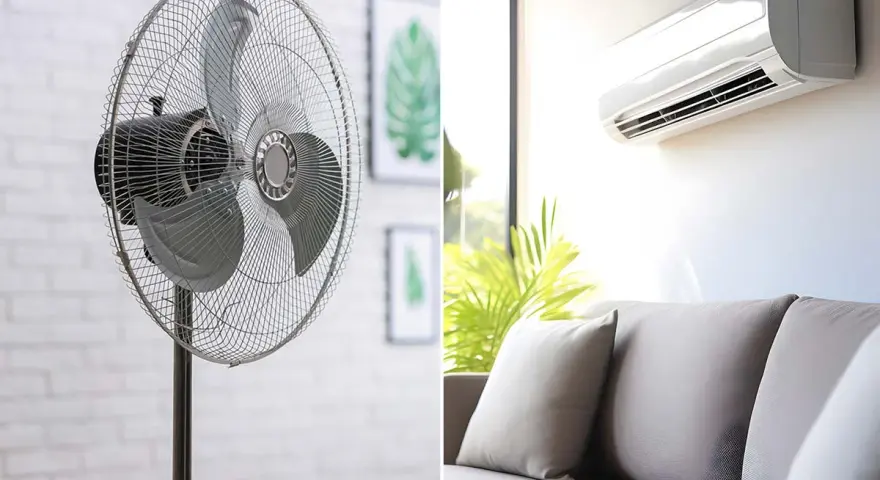 Ventilatore e condizionatore: due modi per combattere il caldo. Il fan condizionatore significato è aria fresca.