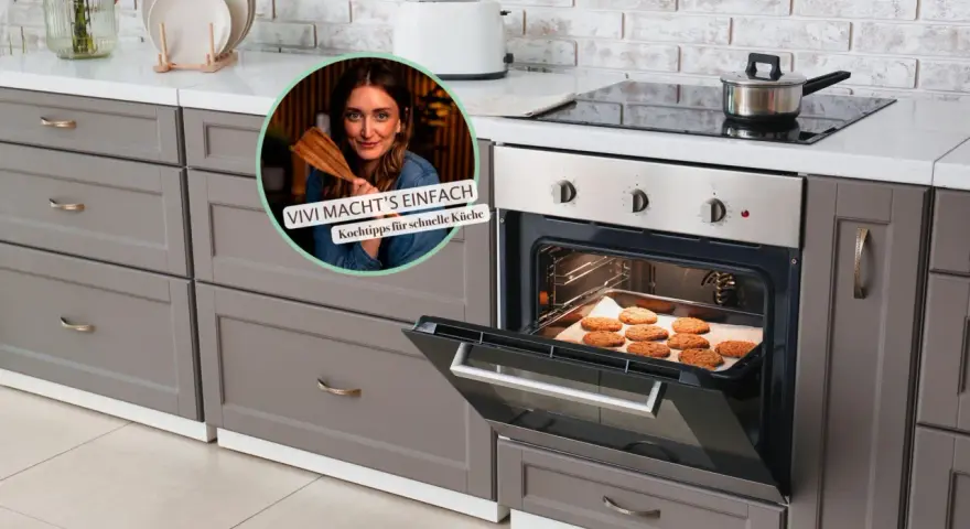 Backofen nach dem Backen offen lassen, damit die Kekse abkühlen. Vivi macht's einfach!