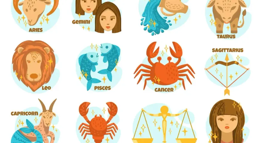 Znak zodiaku rak (Cancer) to jeden z dwunastu symboli astrologicznych, przedstawiony jako pomarańczowy rak.