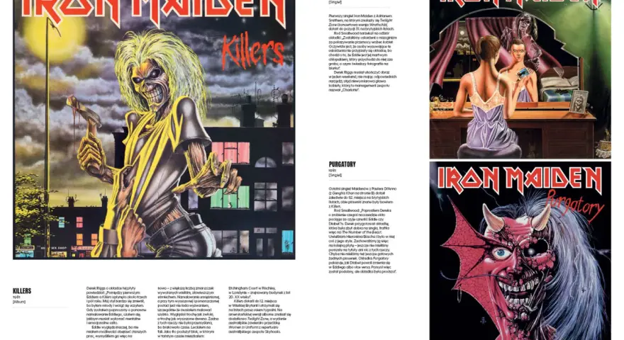 Iron Maiden Killers – okładka albumu z Eddiem. Inne utwory Iron Maiden: Purgatory i Twilight Zone.