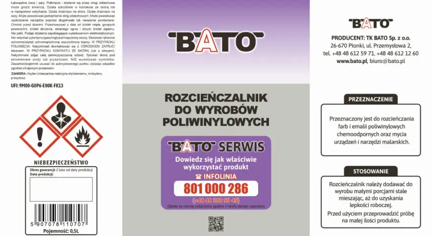 Trzy piktogramy ostrzegawcze: płomień, czaszka i kości, wykrzyknik.