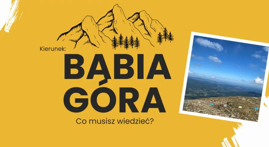 Babia Góra: poznaj warunki na szczycie. Widok z góry na malowniczy krajobraz i niebo.