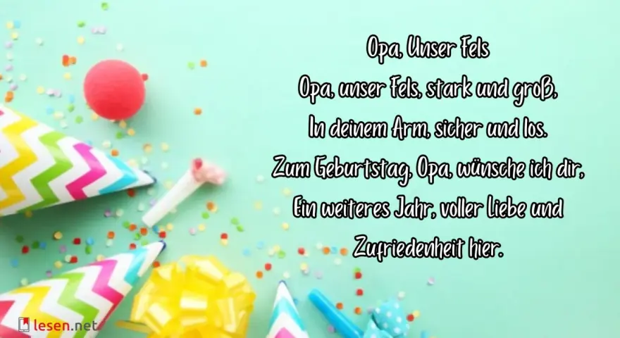 Gedicht Opa Geburtstag: Persönliche Reime & Ideen für Enkel