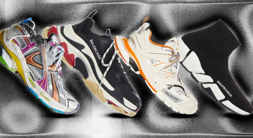 Quattro paia di sneakers Balenciaga, un'icona della moda. La loro storia è fatta di design audace e innovazione.