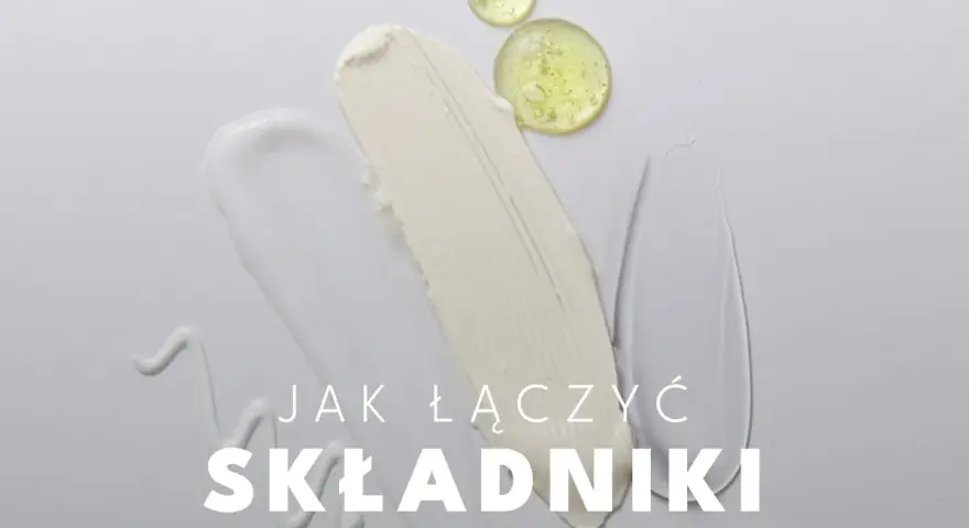 Smugi kremów i kropelki serum na białym tle. Czy retinol można łączyć z witaminą C? Dowiedz się, jak łączyć składniki dla najlepszych efektów.