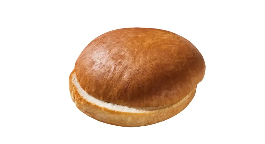 Złocista bułka brioche, idealna do burgerów, z delikatnym wnętrzem i lekko chrupiącą skórką.