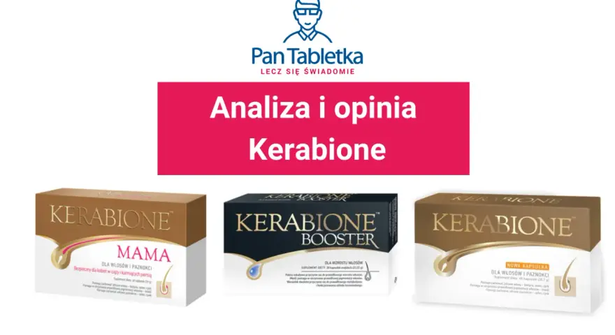 Analiza i opinia Kerabione: trzy opakowania suplementów na włosy i paznokcie.
