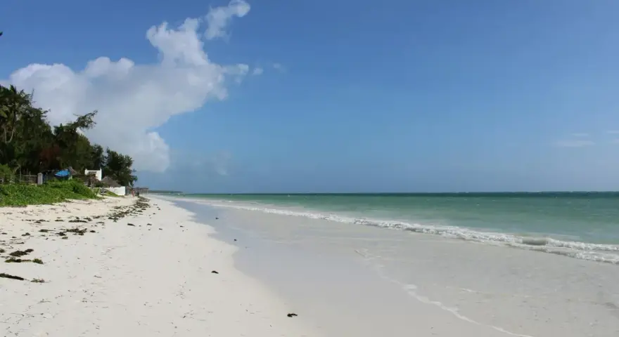 Piękna plaża na Zanzibarze, idealna do relaksu. Zastanawiasz się, ile pieniędzy zabrać na Zanzibar? Tutaj możesz odpocząć od zgiełku.