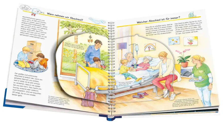 Familie verabschiedet sich von kranker Oma Ella im Hospiz. Alle sind da, um ihr auf ihrem letzten Weg Kraft zu geben.