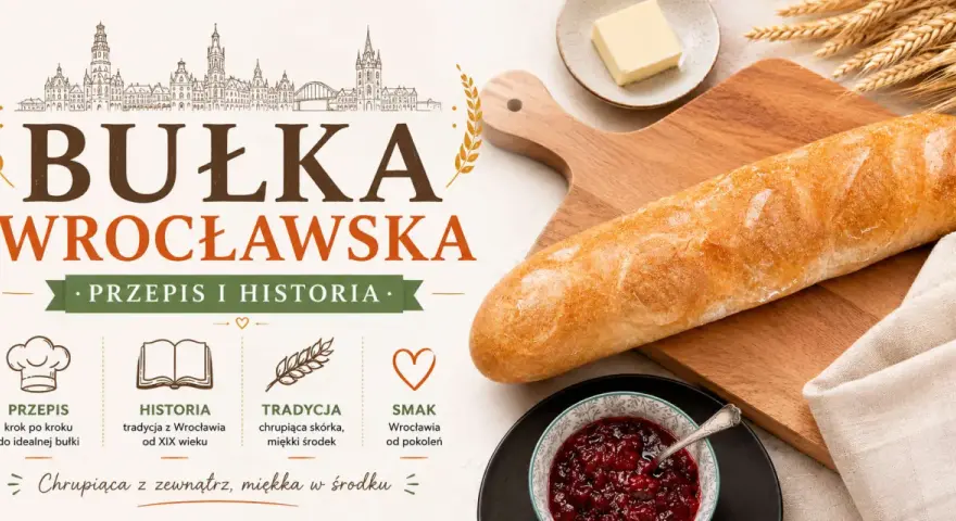 Chrupiąca bułka wrocławska, symbol tradycji i smaku Wrocławia od pokoleń. Idealna na śniadanie.