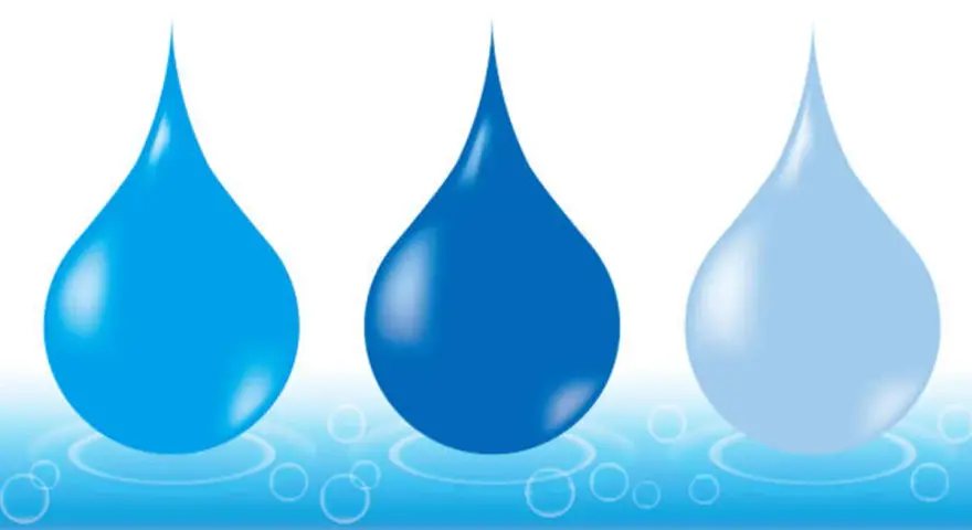 Gocce d'acqua blu, una che suggerisce un condizionatore perde acqua unità esterna.