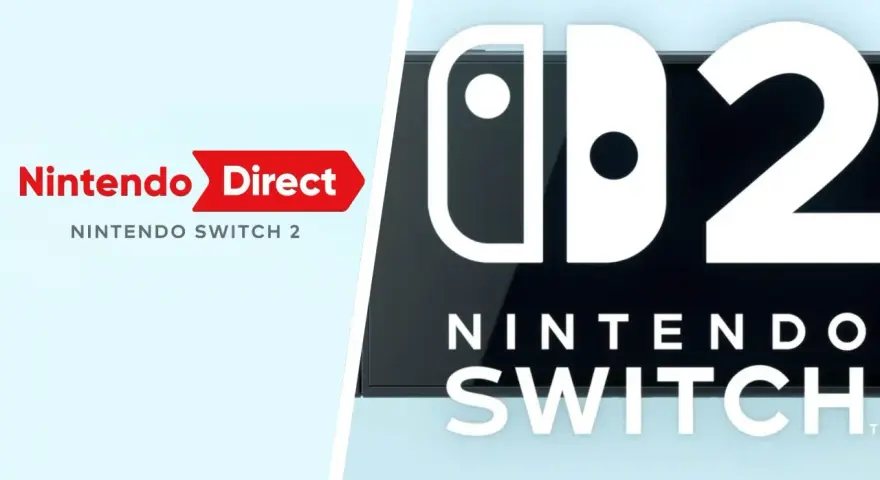 Anuncio de Nintendo Direct para Nintendo Switch 2, mostrando el logo de la consola y el texto "Nintendo Direct".
