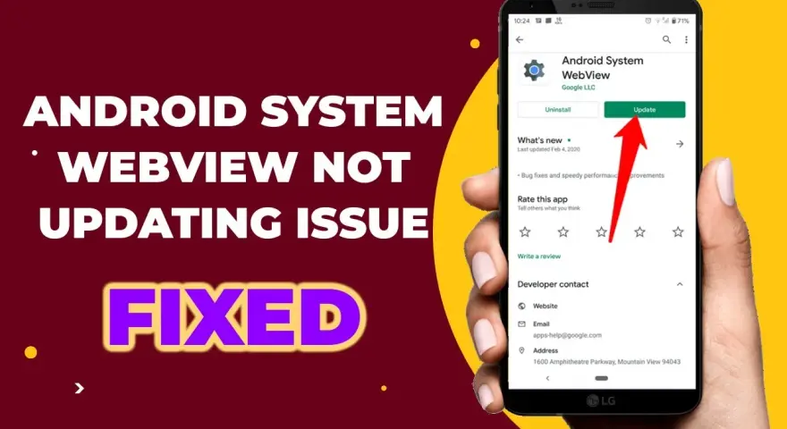 Dlaczego android system webview nie chce się zaktualizować i jak to naprawić