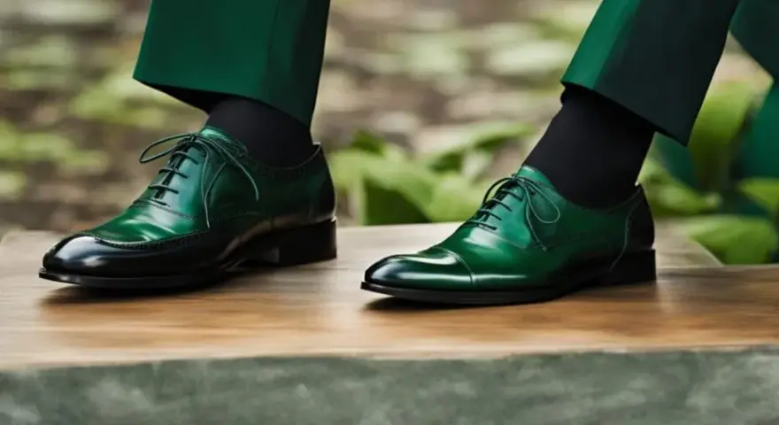 Jakie skarpetki do zielonego garnituru, aby wyglądać elegancko?