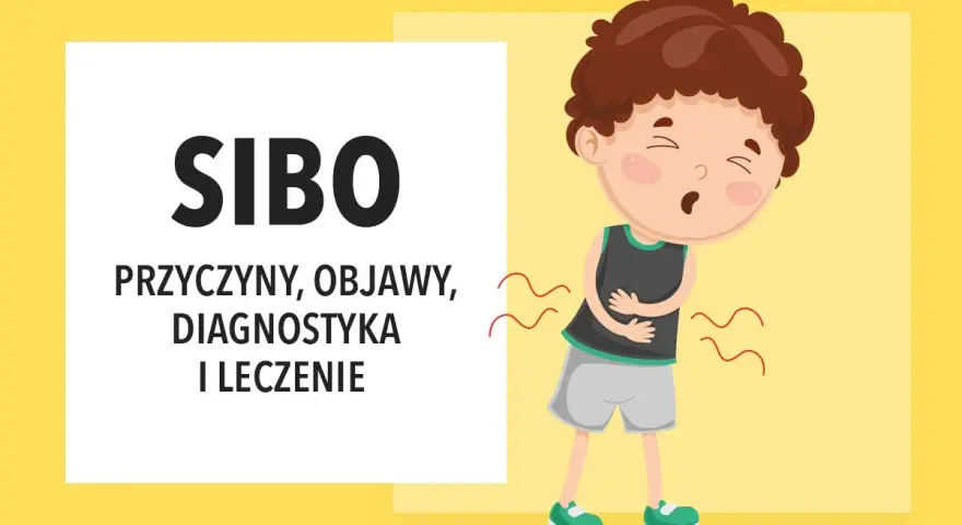 Chłopiec cierpi na bóle brzucha, co może być objawem SIBO. Dowiedz się, co to jest SIBO, jego przyczyny, objawy i leczenie.