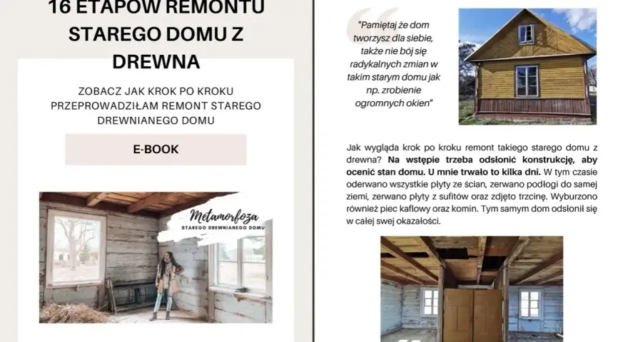 Remont starego domu z drewna: od czego zacząć? Pierwszy etap to odsłonięcie konstrukcji, by ocenić stan domu.