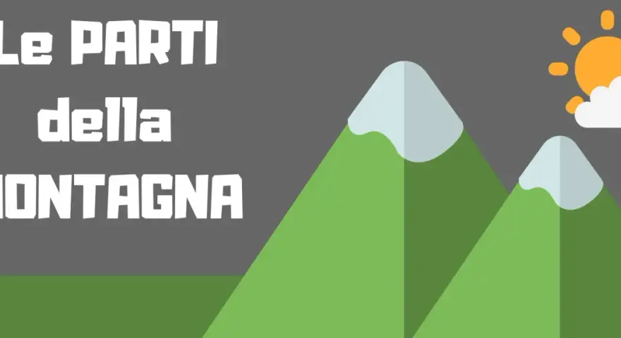 Le parti della montagna: un sole splende su cime innevate e verdi pendii, come un piede di montagna pronto per l'avventura.