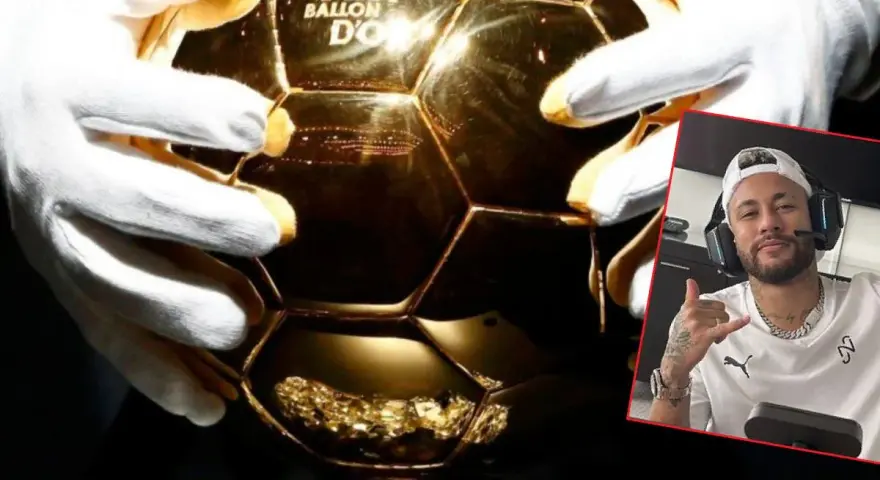 Złota Piłka FIFA, o którą pyta wielu fanów, czy Neymar ją kiedyś zdobędzie? Piłkarz w słuchawkach z gestem "na luzie".