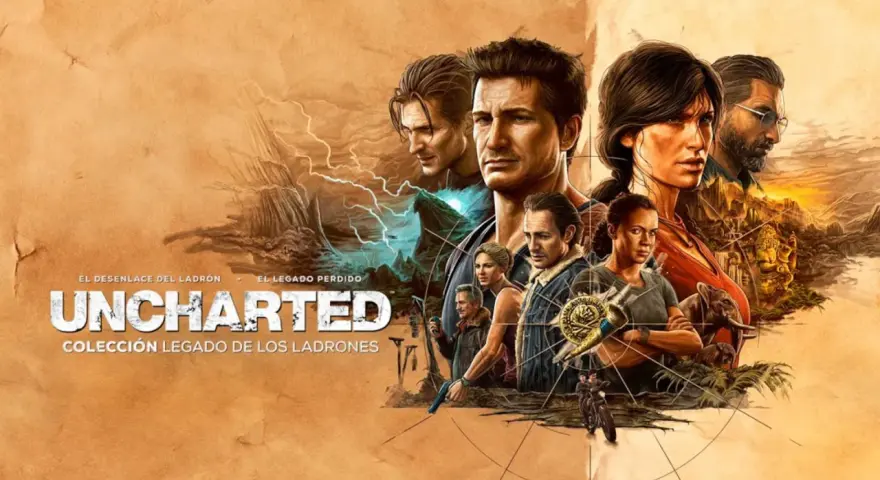 Uncharted: Colección Legado de los Ladrones para PC. Nathan Drake y Chloe Frazer en una aventura épica.