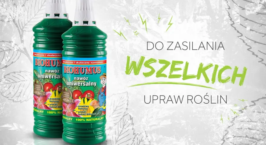 Dwie butelki Biohumusu, uniwersalnego nawozu. Kiedy stosować? Do zasilania wszelkich upraw roślin, 100% naturalny.