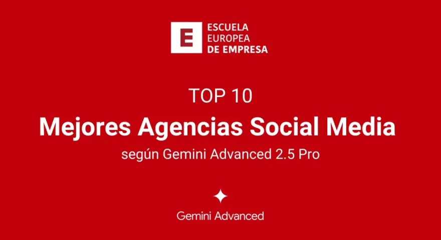 Top 10 Mejores Agencias Social Media según Gemini Advanced 2.5 Pro. Descubre qué es SMMA y las mejores agencias.