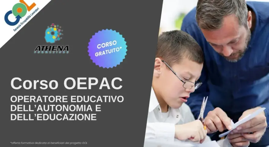 Corso OEPAC: Operatore Educativo per l'Autonomia e l'Educazione. Un'opportunità di lavoro formativa gratuita.