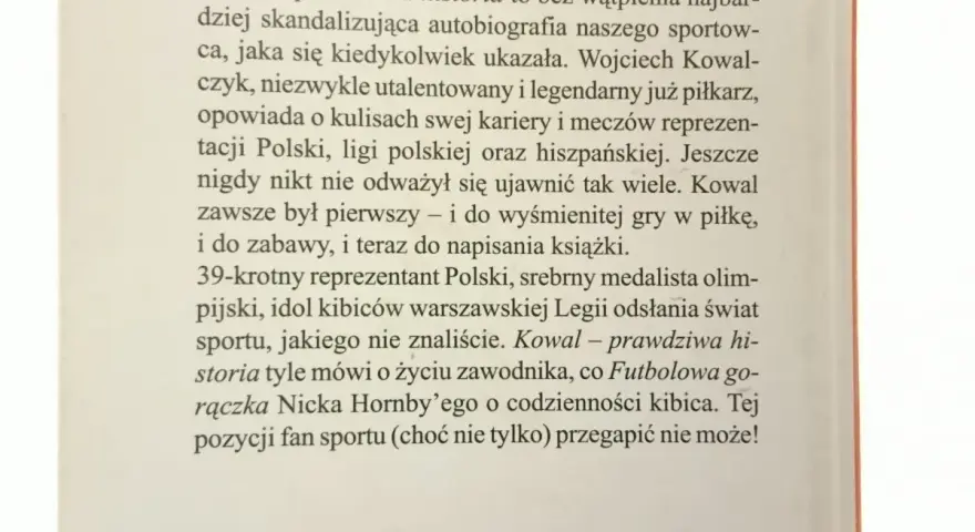 Kowal - prawdziwa historia, autobiografia sportowca. Tekst w języku polskim.