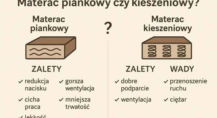 Piankowy vs kieszeniowy: Który materac wybrać? Porównaj i zdecyduj!