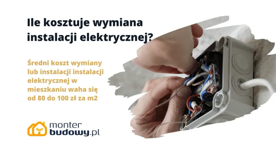 Ręce majsterkowicza pracują przy instalacji elektrycznej. Dowiedz się, ile kosztuje wymiana instalacji elektrycznej w mieszkaniu.