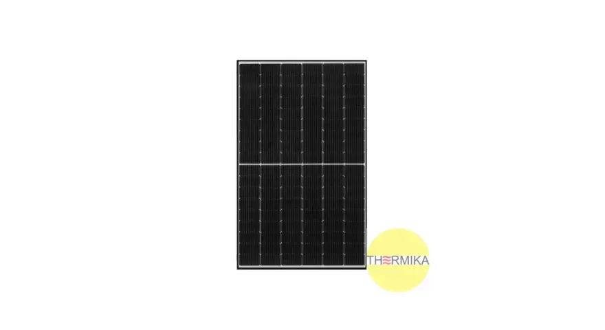 Panel fotowoltaiczny Jinko 410W, z logo Thermika.