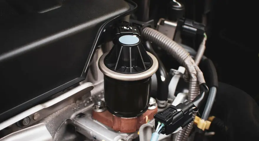 Close-up of a new EGR valve, ready for installation. This part is crucial for emissions control, and a replacement ensures optimal engine performance.