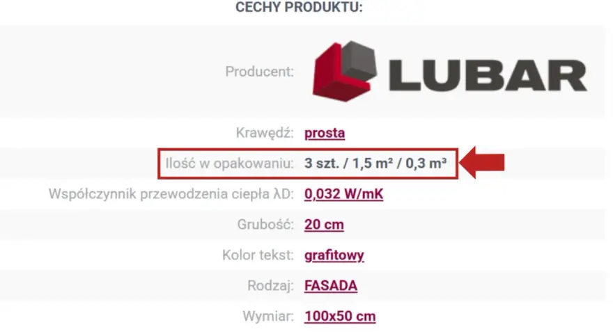 Paczka styropianu 10 m² (3 szt.) od LUBAR, grubość 20 cm, grafitowy, fasada.