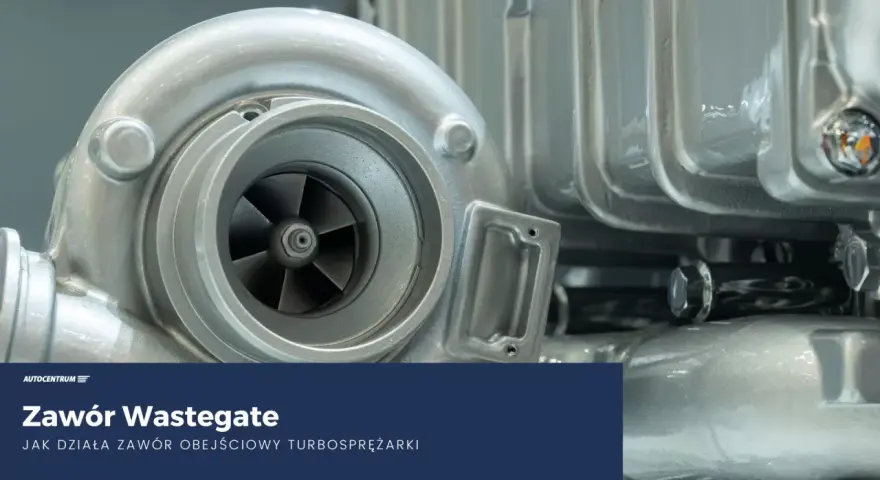 Zawór wastegate to kluczowy element turbosprężarki, który reguluje jej pracę. Widoczny na zdjęciu mechanizm turbiny.